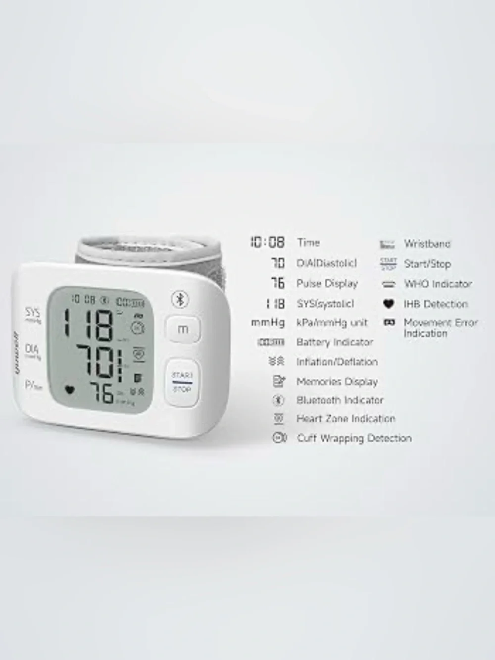 Yuwell Blood Pressure Monitor Wrist Cuff, Digital Display NEW YE8800AR